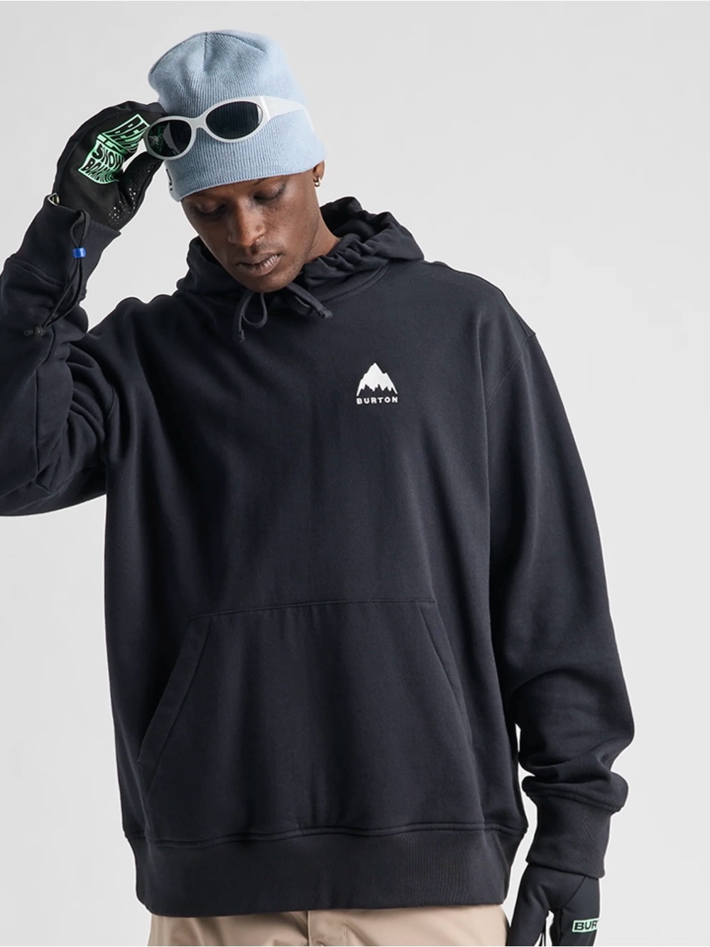 BURTON Mountain Pullover Organic Cotton Jersy Lined Hoodie